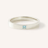 Torrey Square Aquamarine Flat Band