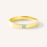 Torrey Square Aquamarine Flat Band