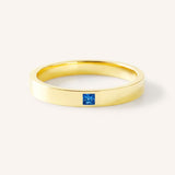 Torrey Square Blue Sapphire Flat Band