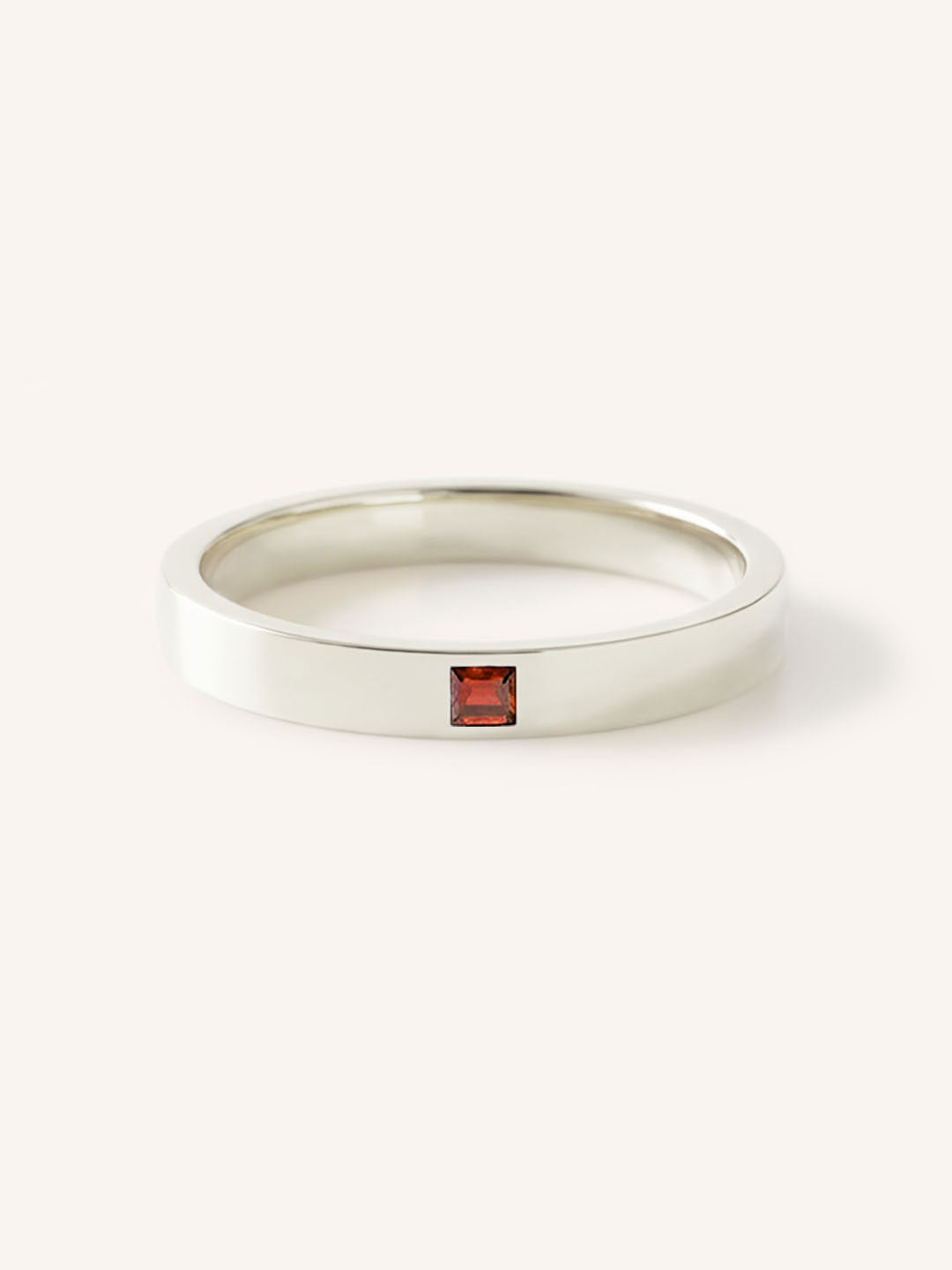 Torrey Square Garnet Flat Band