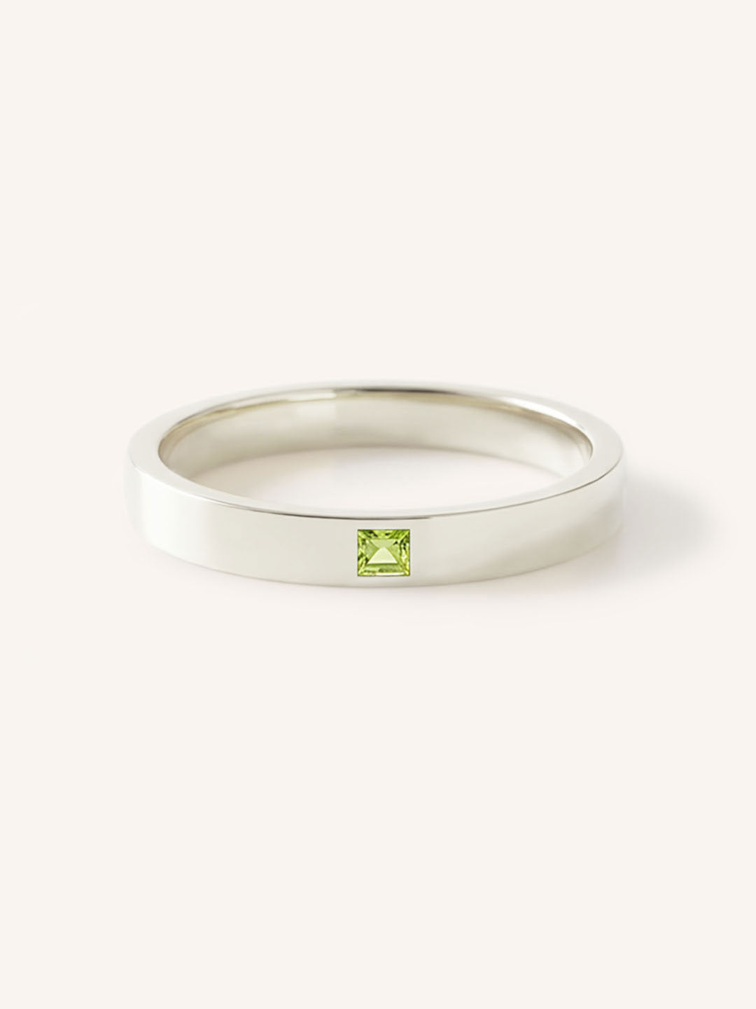 Torrey Square Peridot Flat Band