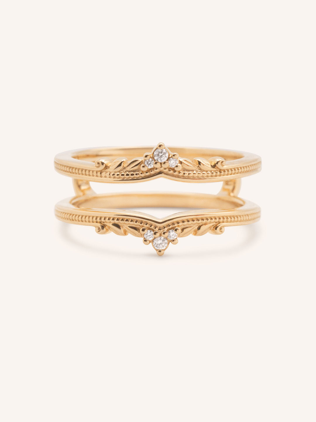 Junellia Curved Diamond Milgrain Ring Guard