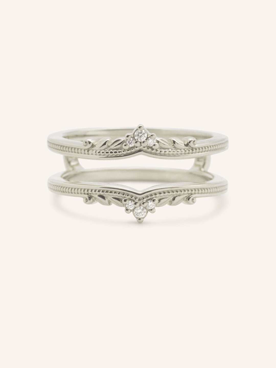 Junellia Curved Diamond Milgrain Ring Guard