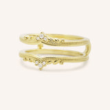 Junellia Curved Diamond Milgrain Ring Guard