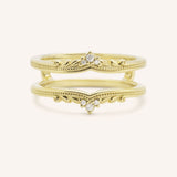 Junellia Curved Diamond Milgrain Ring Guard