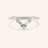 Rosalina V Diamond Wedding Band