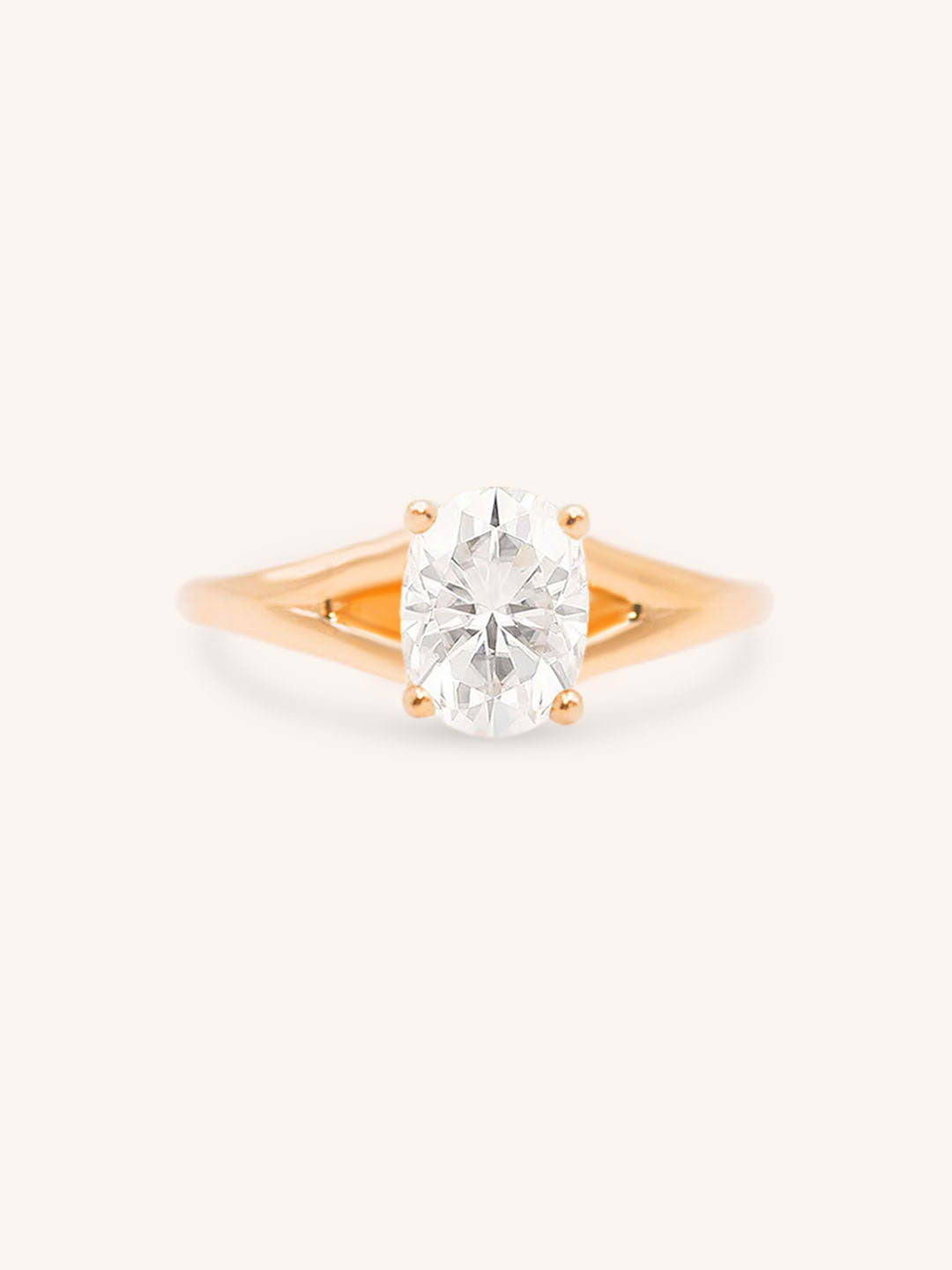 Sabora Oval Diamond Split Shank Engagement Ring