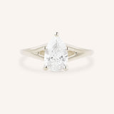 Sabora Pear Cut Diamond Split Shank Engagement Ring
