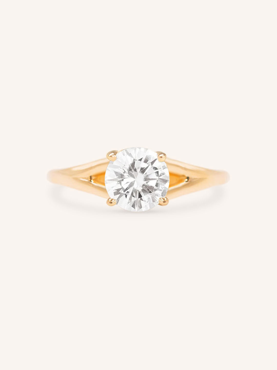 Sabora Round Diamond Split Shank Engagement Ring