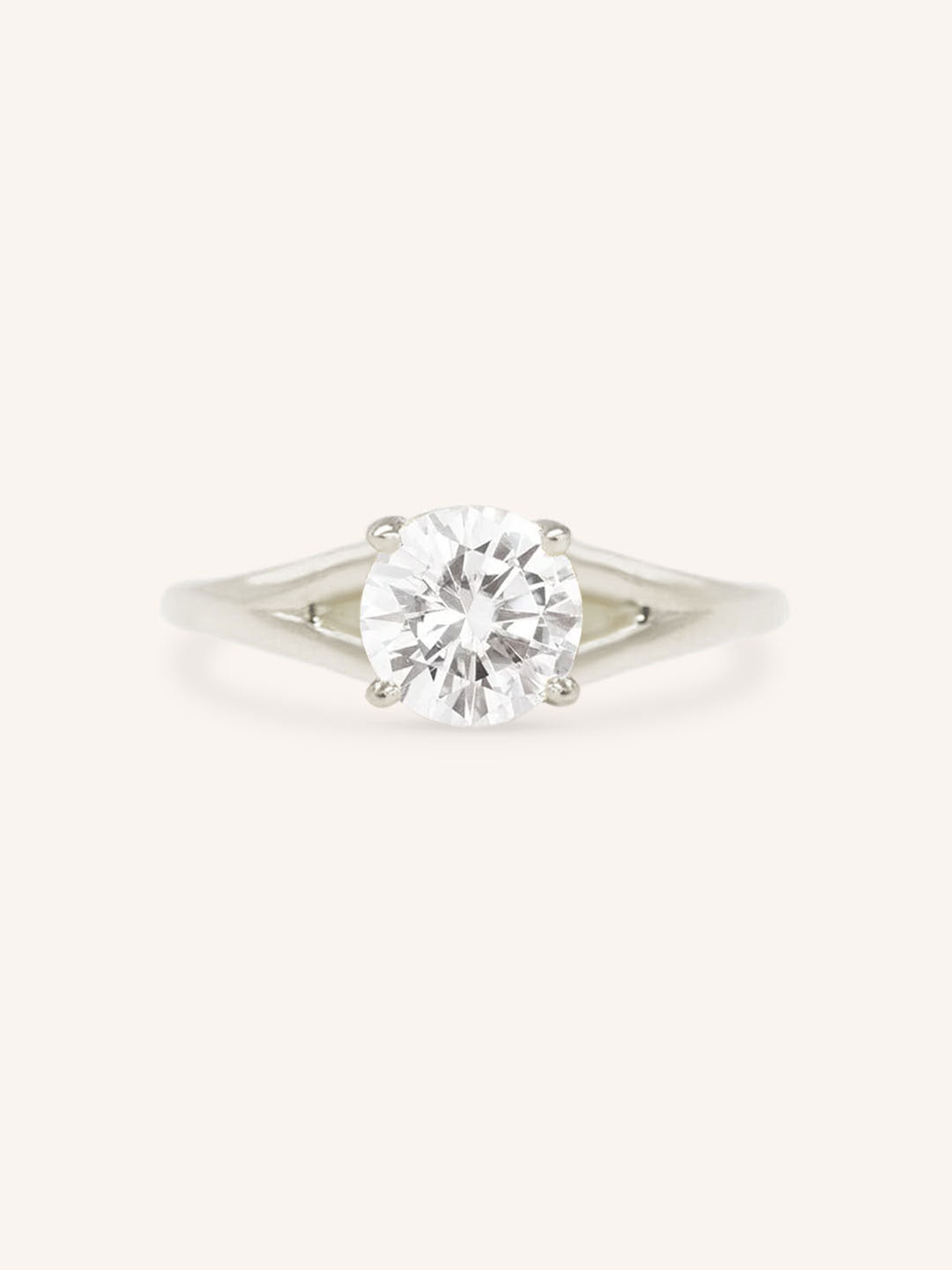 Sabora Round Diamond Split Shank Engagement Ring