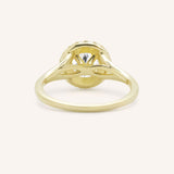 Emiko Round Diamond Halo Split Shank Engagement Ring