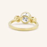 Tamara Round Three Stone Diamond Bezel Engagement Ring