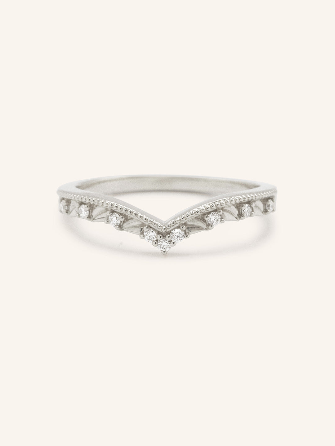 Maryam Curved Diamond Wedding Band