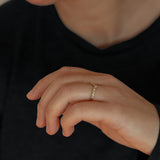 Maryam Curved Diamond Wedding Band
