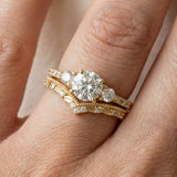 Maryam Curved Diamond Wedding Band