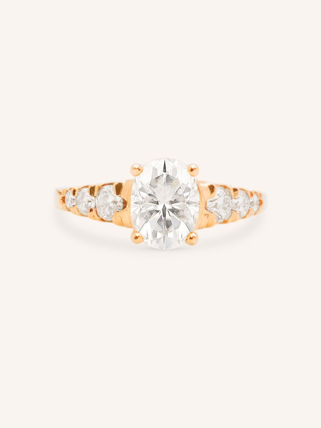 Quincy Oval Diamond Engagement Ring