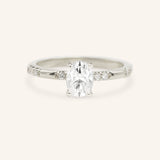 Eliane Oval Diamond Accented Engagement Ring