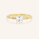 Eliane Oval Diamond Accented Engagement Ring