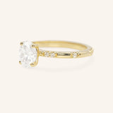 Eliane Oval Diamond Accented Engagement Ring