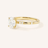 Eliane Oval Diamond Accented Engagement Ring