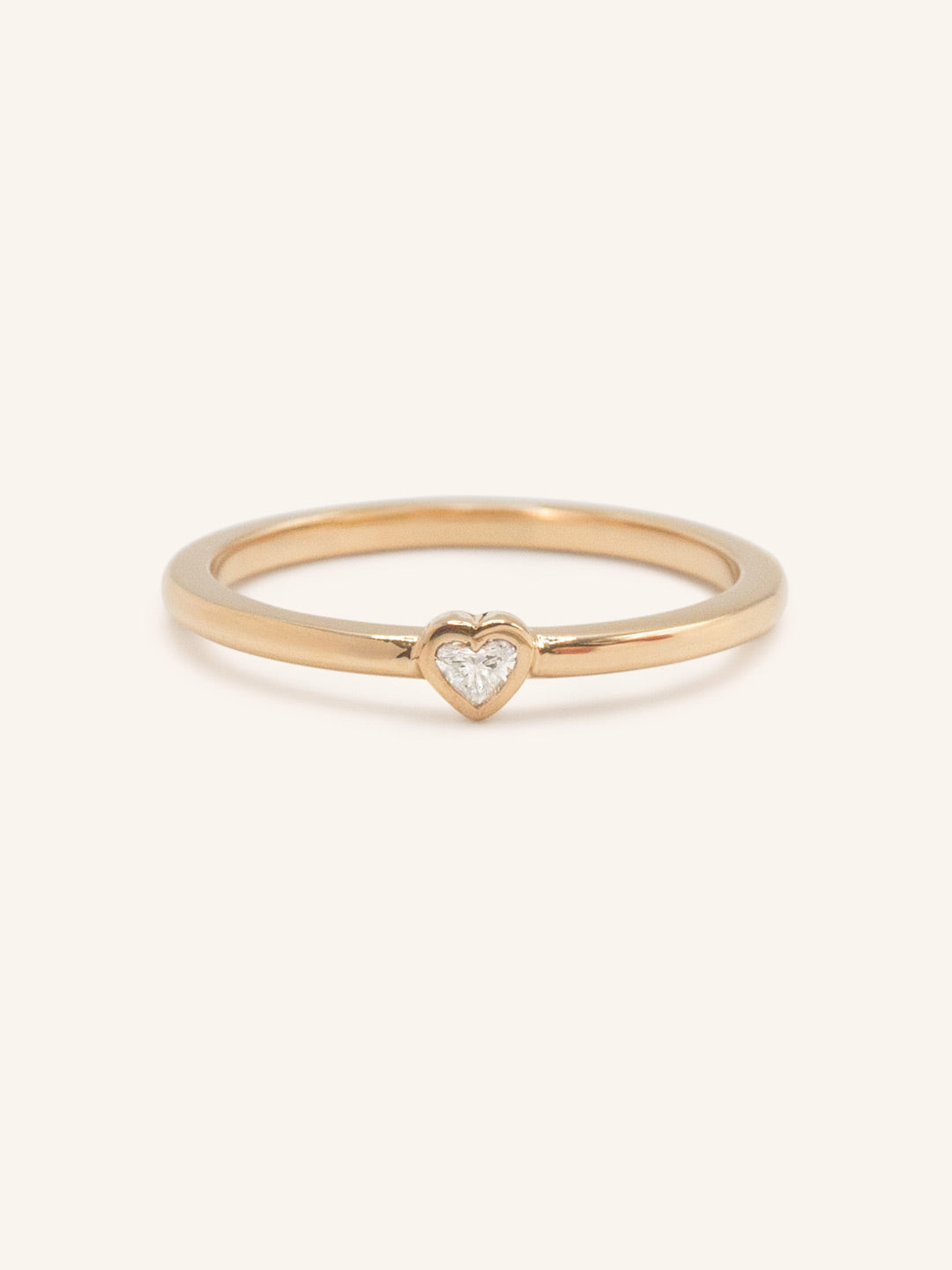 Diamond Heart Stackable Ring