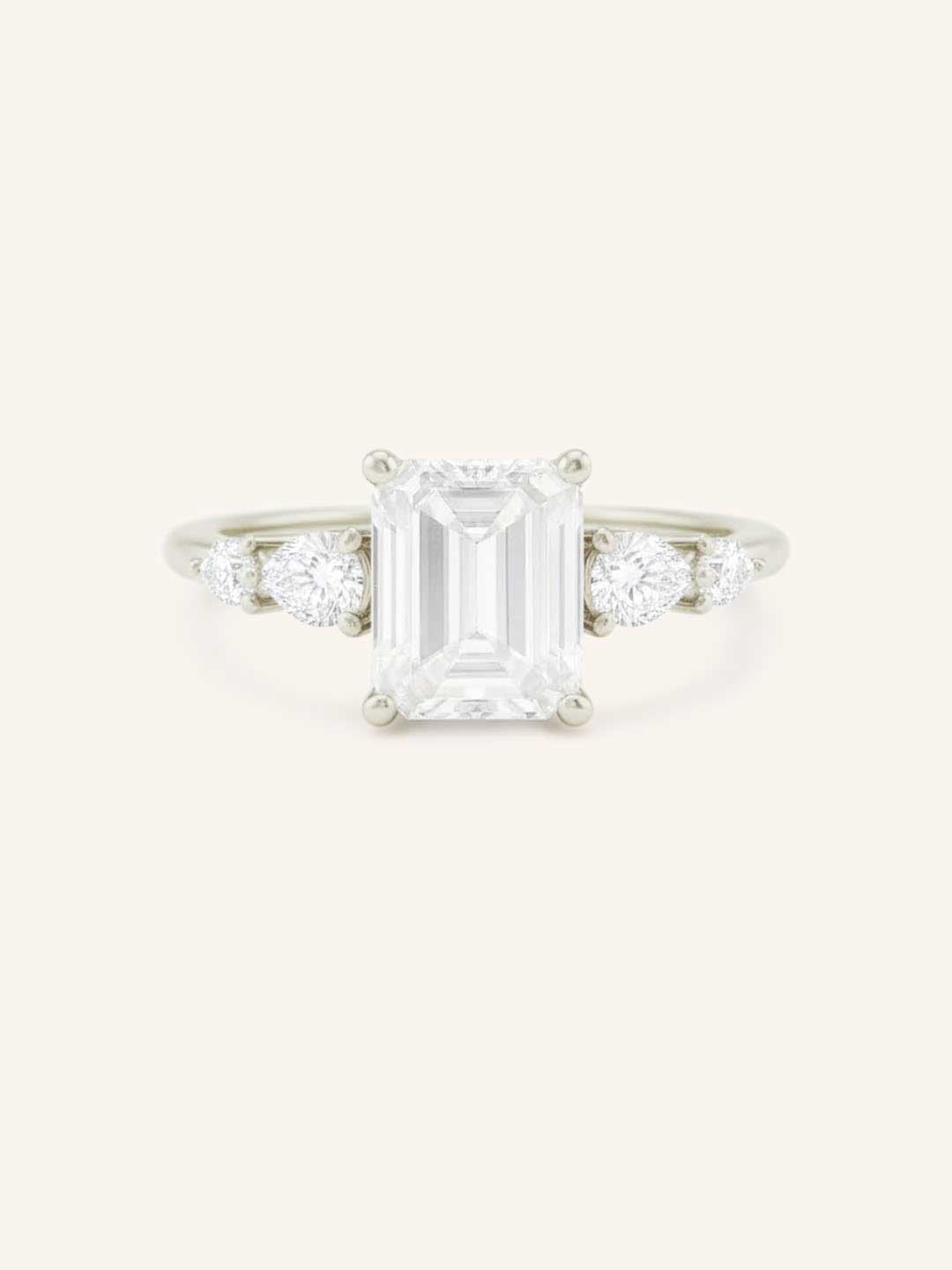 Bella Emerald Cut Diamond Engagement Ring