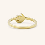 Moon and Star Diamond Ring