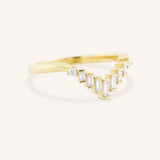 Nile Curved Baguette and Round Diamond Band