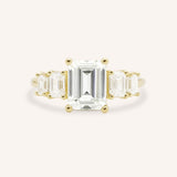 Verbena Emerald Cut Five Stone Engagement Ring