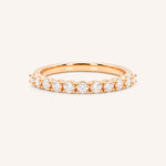 Rose Gold Sutton Diamond Anniversary Band front view on white background