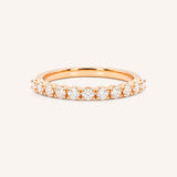 Rose Gold Sutton Diamond Anniversary Band front view on white background