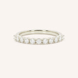 White Gold Sutton Diamond Anniversary Band front view on white background