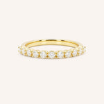 Yellow Gold Sutton Diamond Anniversary Band front view on white background