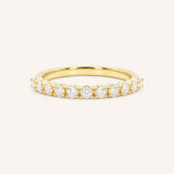 Yellow Gold Sutton Diamond Anniversary Band front view on white background
