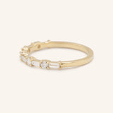 Elvire Baguette Round Diamond Ring