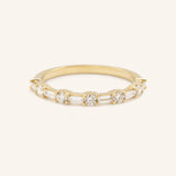 Elvire Baguette Round Diamond Ring