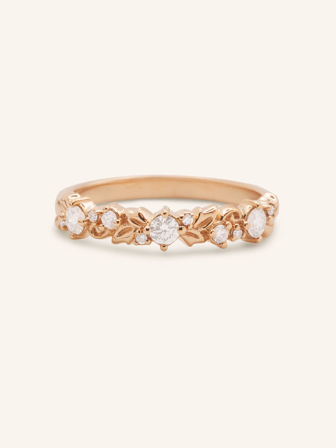 Kyrie Floral Inspired Diamond Anniversary Band