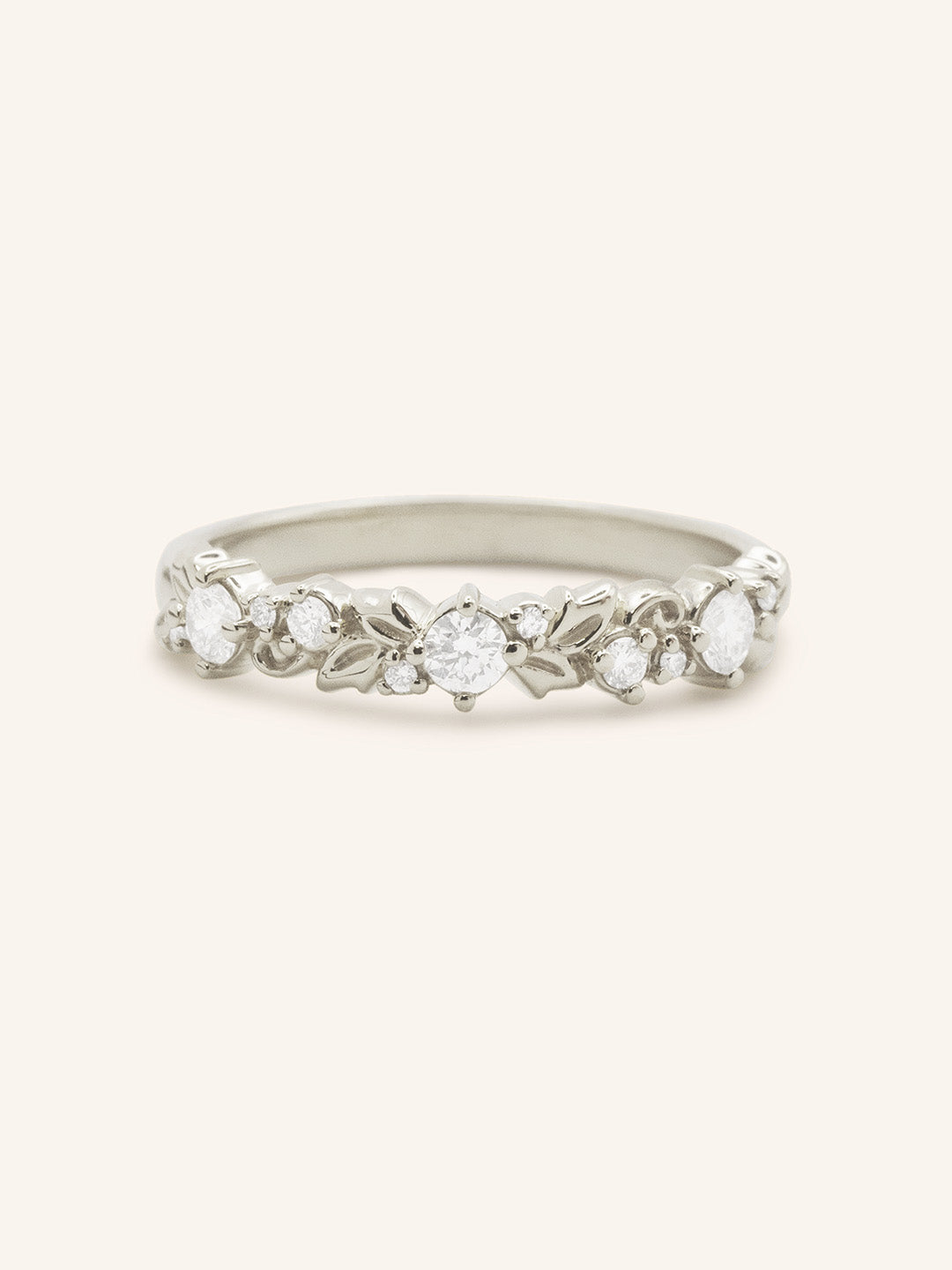 Kyrie Floral Inspired Diamond Anniversary Band