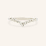 Lavina Curved Diamond Wedding Band