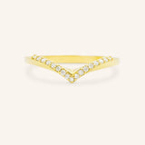 Lavina Curved Diamond Wedding Band