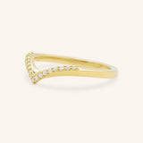 Lavina Curved Diamond Wedding Band