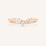 Aspera Mixed Shape Diamond Curved Ring