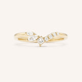 Aspera Mixed Shape Diamond Curved Ring