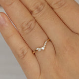 Aspera Mixed Shape Diamond Curved Ring