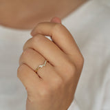 Aspera Mixed Shape Diamond Curved Ring