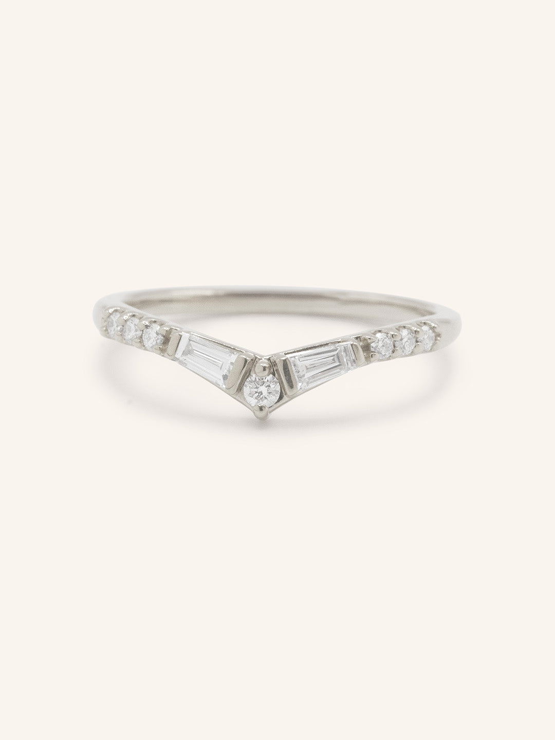 Miluse Curved Diamond Wedding Band