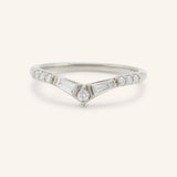 Miluse Curved Diamond Wedding Band