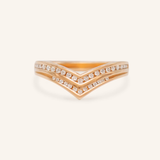 Zamora Diamond Double Row Curved Anniversary Band