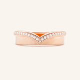 Lawrence V Curved Diamond Ring