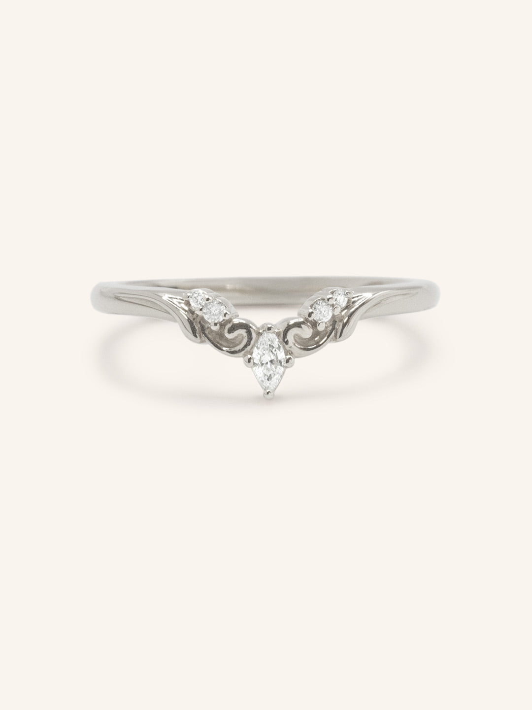 Laila Contour Diamond Wedding Band